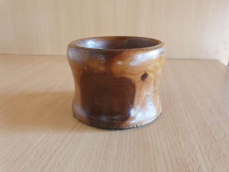 Round Wooden Bowl - width 10cm height 7cm