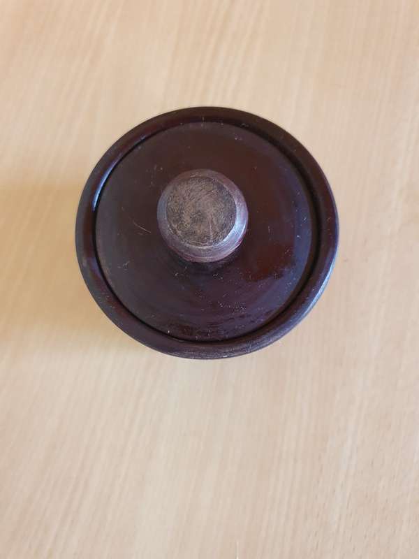 Lidded Wooden Jar - height 8cm width 9cm