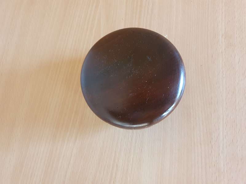 Lidded Wooden Trinket Holder - width 12cm height 6cm