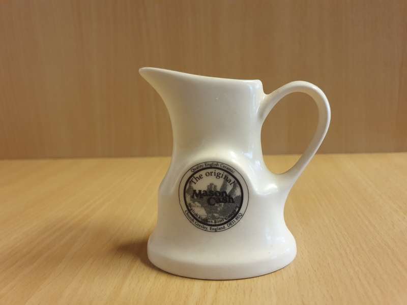 Small Ceramic Mason Cash Jug - height 8cm width 7cm