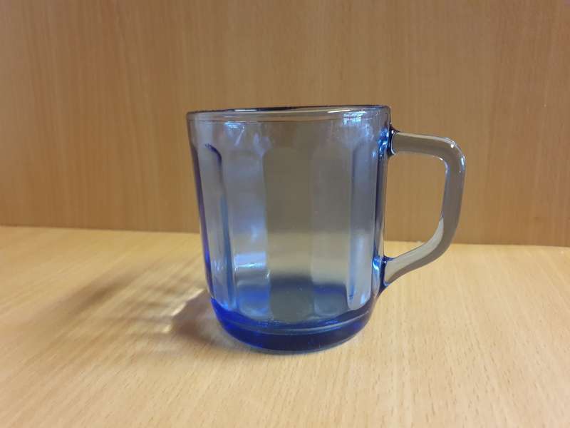 Cobalt Blue Glass Coffee Mugs