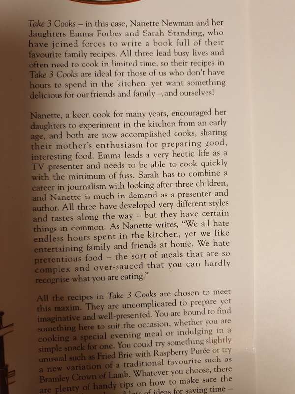 Take 3 Cooks : Nanette Newman (Hardcover)