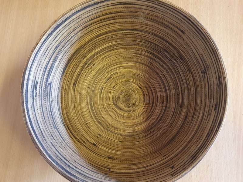 Round Wooden Bowl - width 24cm height 8cm