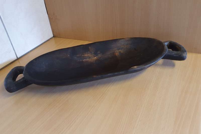 Shaped Wooden Bowl/Tray (39cm x 18cm)