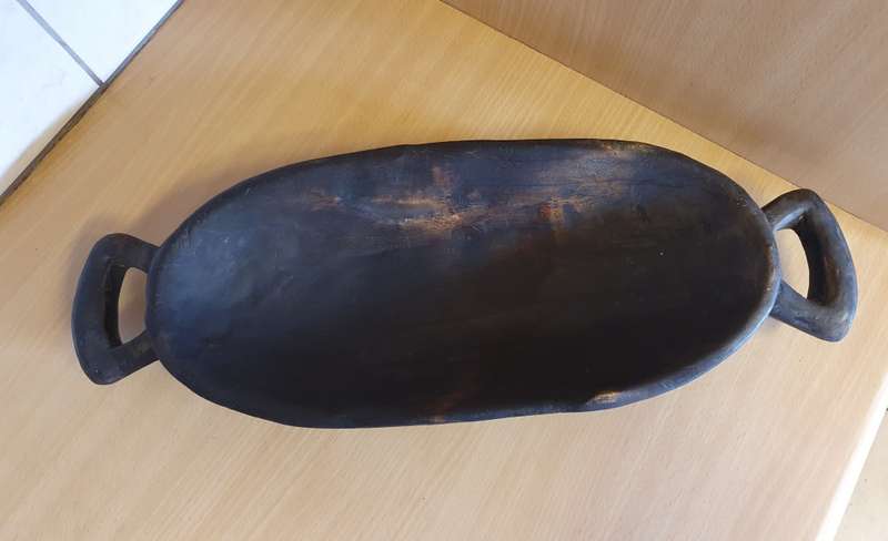 Shaped Wooden Bowl/Tray (39cm x 18cm)