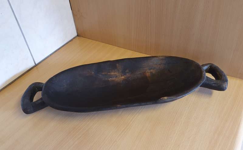 Shaped Wooden Bowl/Tray (39cm x 18cm)
