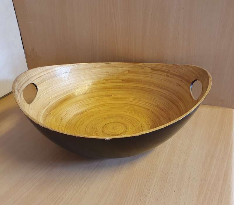 Oval Salad Bowl - Made in Vietnam (35cmx 32cm height 10cm)