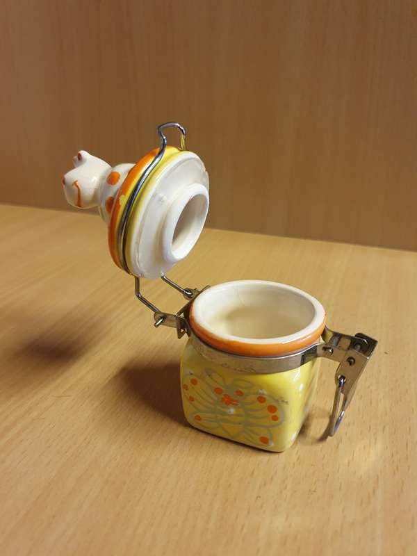Mini Cow Figurine Storage Jar