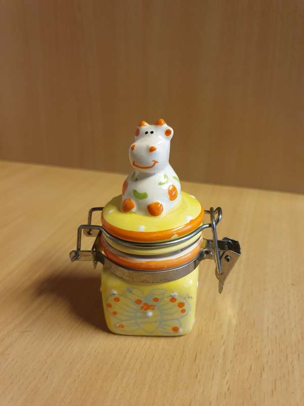 Mini Cow Figurine Storage Jar