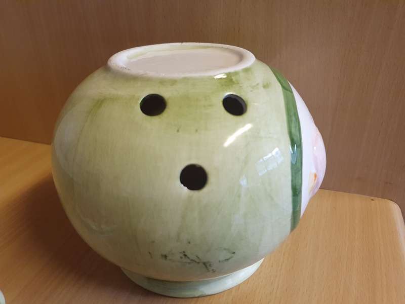 Ceramic Onion/Garlic Lidded Storage Jar