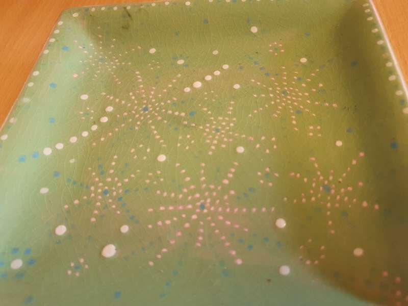Set of 2 Square Shape Ceramic Platter (18cm x 18cm)