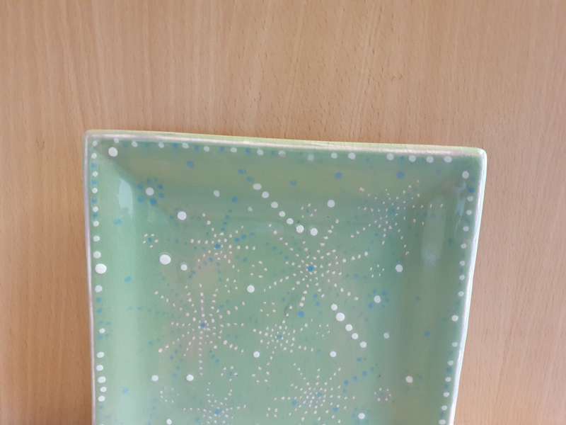 Set of 2 Square Shape Ceramic Platter (18cm x 18cm)