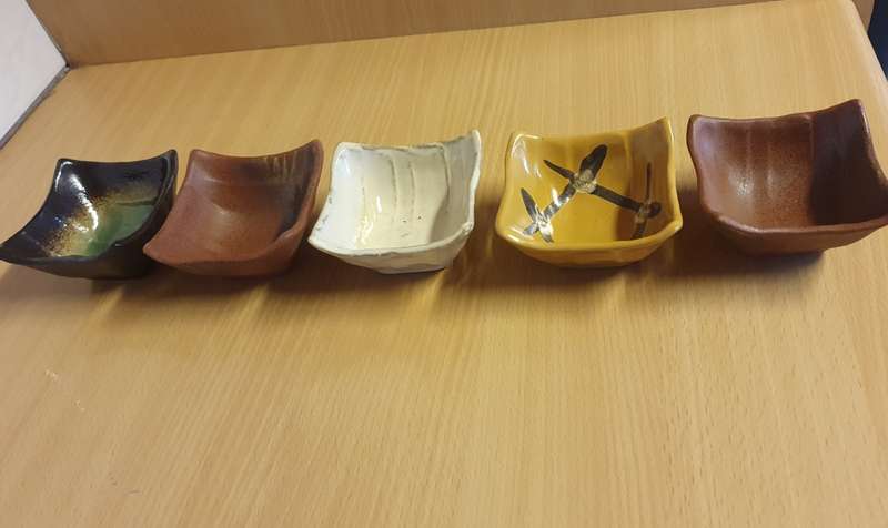 Set of 5 Small Pottery Bowls (8cmx 8cm height 4cm)