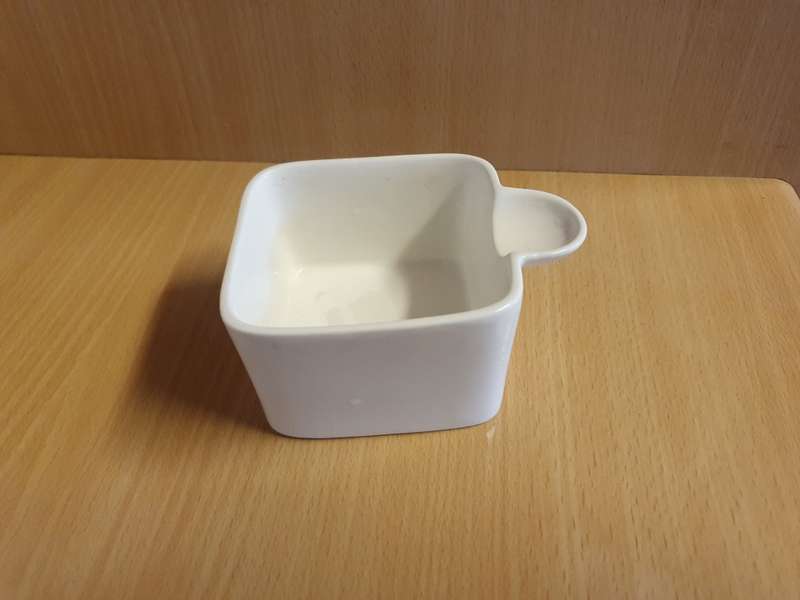 Set of 4 White Porcelain Snack Bowls