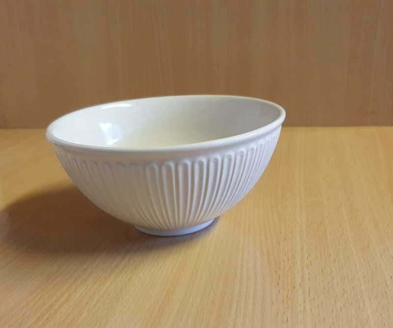 Round White Ceramic Bowl - width 15cm height 7cm
