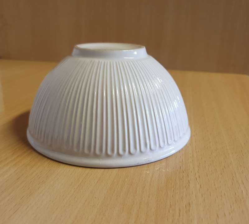 Round White Ceramic Bowl - width 15cm height 7cm