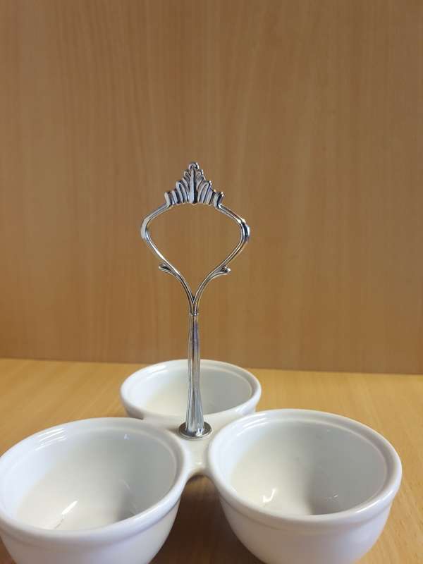 White Trio Snack Dish
