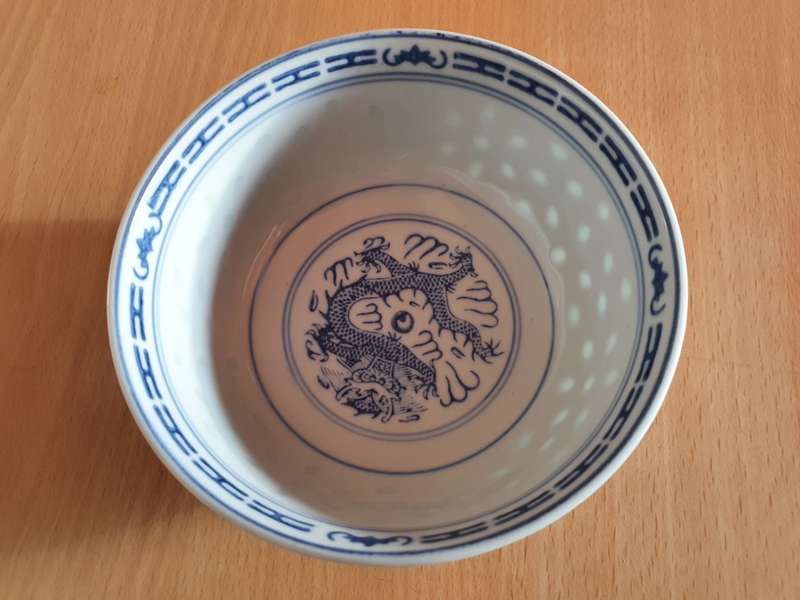 Blue & White Chinese Bowl - width 11cm height 5cm