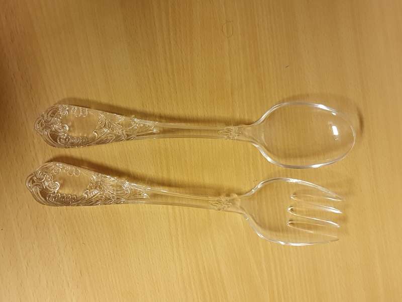 Set Clear Acrylic Salad Servers
