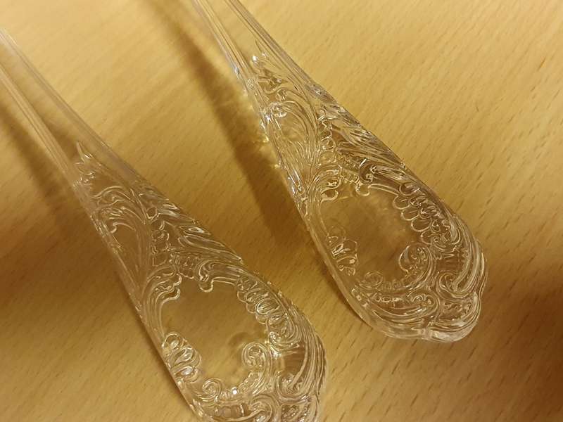 Set Clear Acrylic Salad Servers