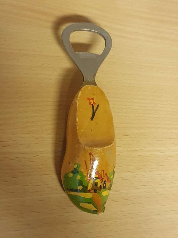 Wooden Dutch Shoe Bottle Opener