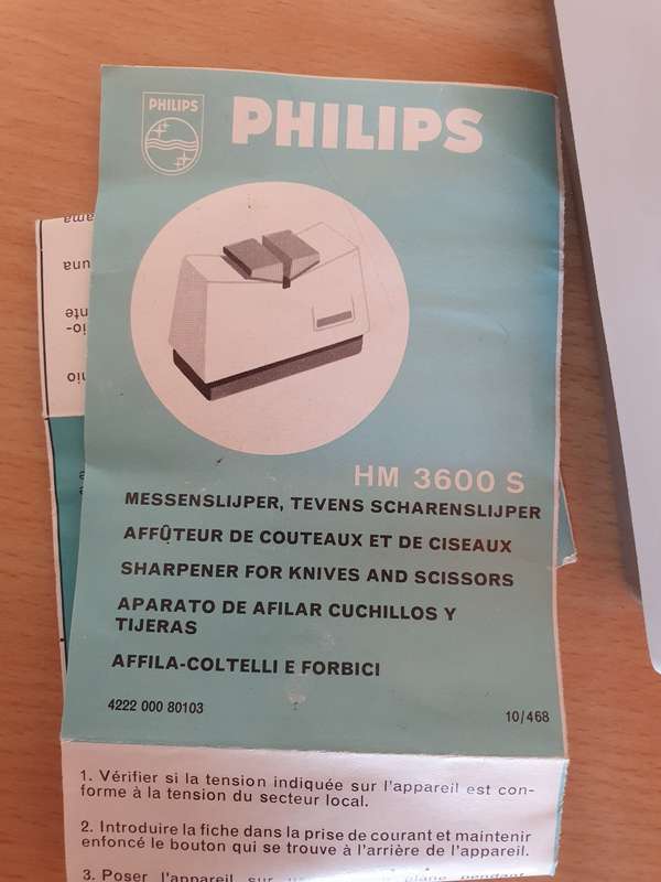 Vintage Philips Knife and Scissor Sharpener HM3600 S (Made in Holland)