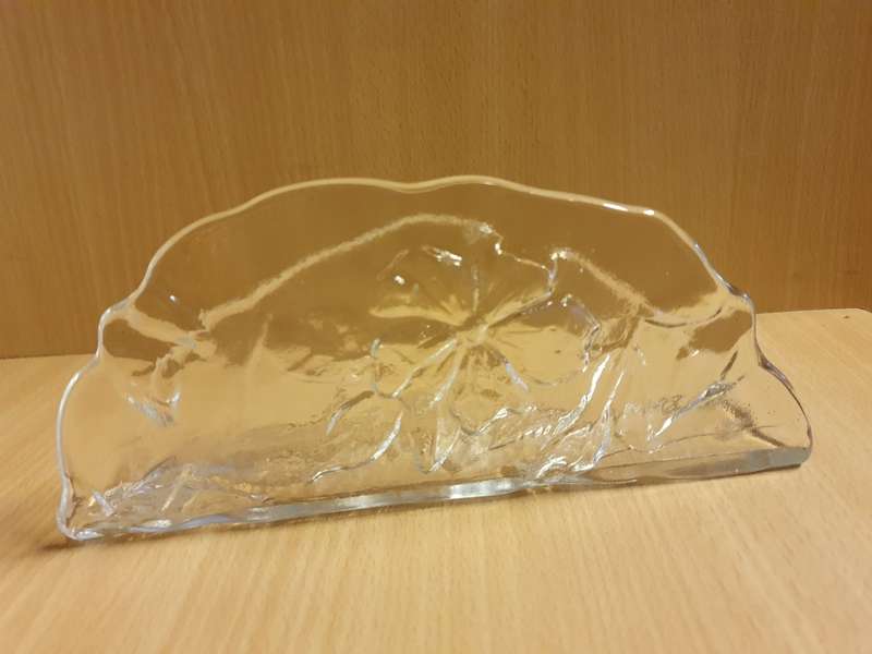 Vintage Glass Napkin/Serviette Holder  (width 20cm height 9cm)