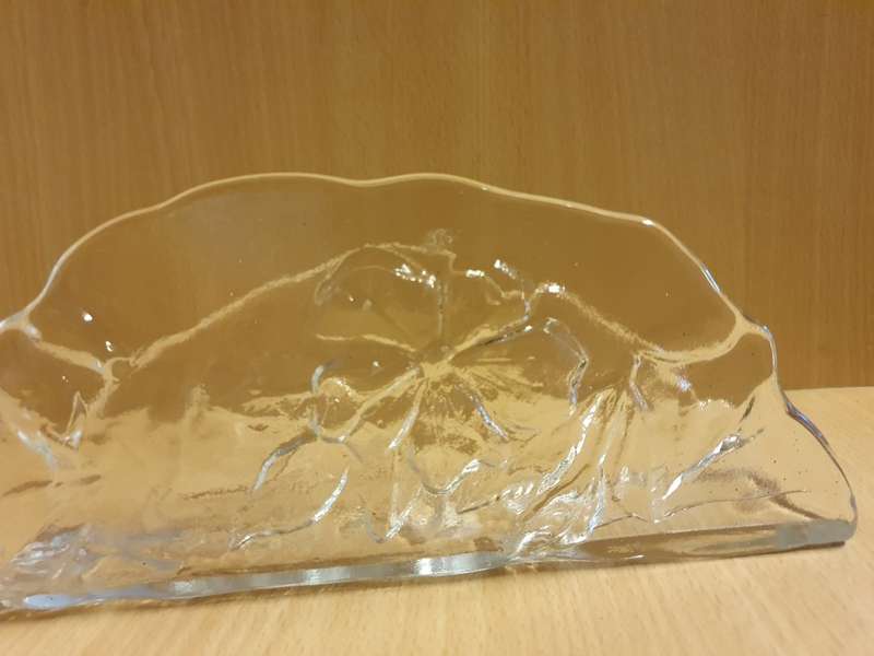 Vintage Glass Napkin/Serviette Holder  (width 20cm height 9cm)