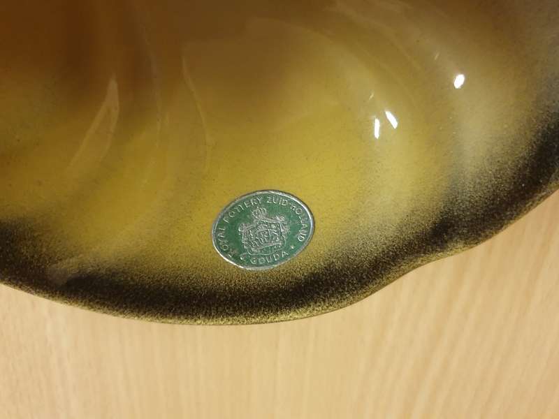 Gouda Royal Pottery Plate (Holland) - width 17cm