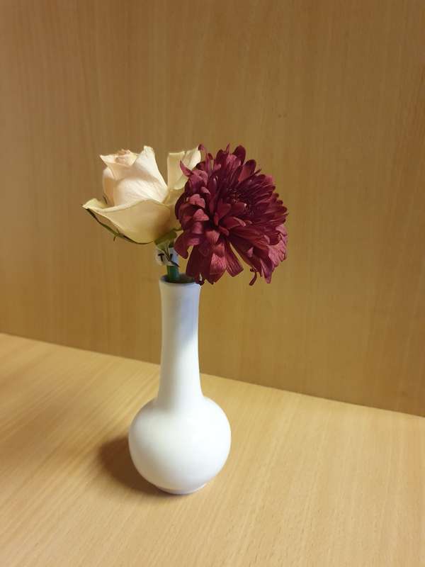 Small White Continental Vase