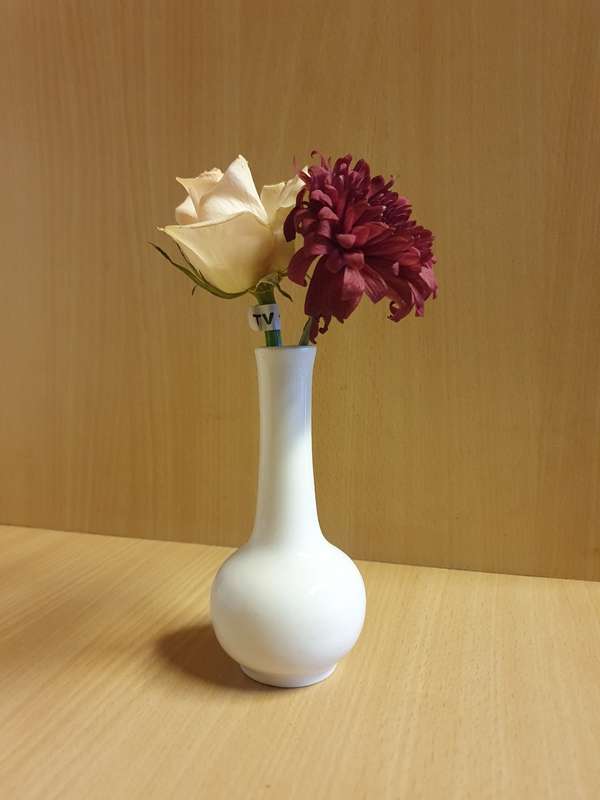 Small White Continental Vase
