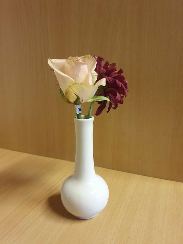 Small White Continental Vase
