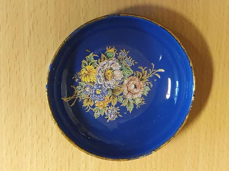 Small Round Cloisonne Pin Dish - width 7cm