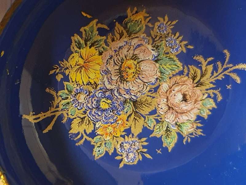 Small Round Cloisonne Pin Dish - width 7cm