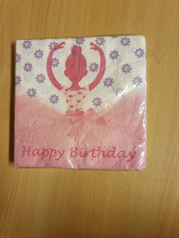 Pack of 16 (3 Ply) Happy Birthday Serviettes