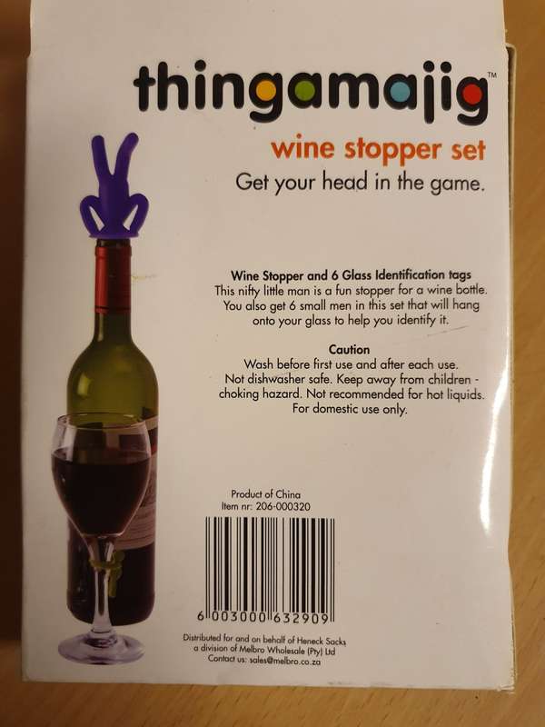 thingamajig wine stopper set