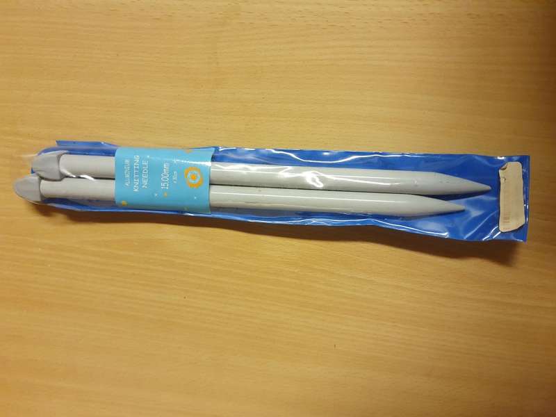 Aluminium Knitting Needles 15.00mm x 30cm
