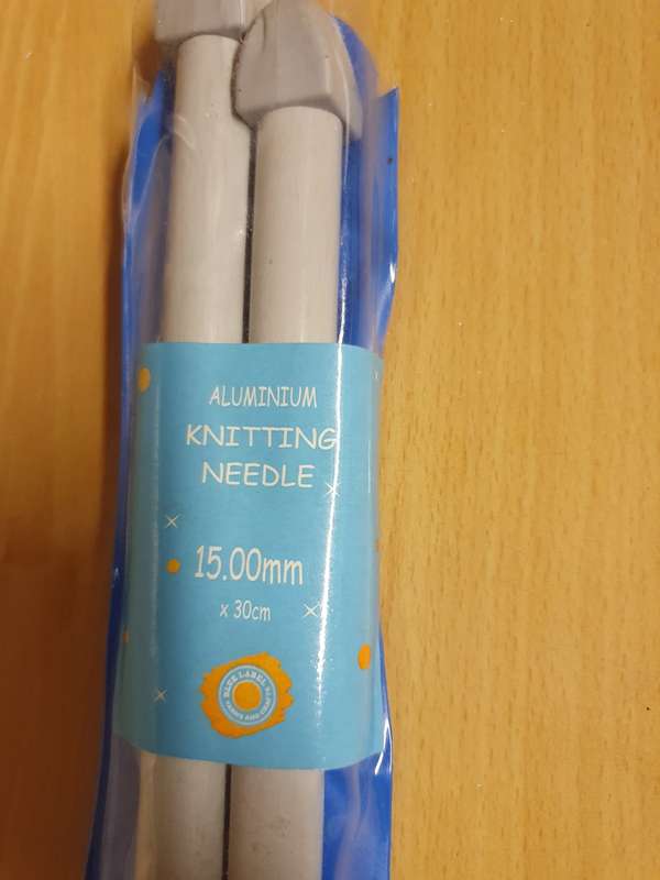 Aluminium Knitting Needles 15.00mm x 30cm