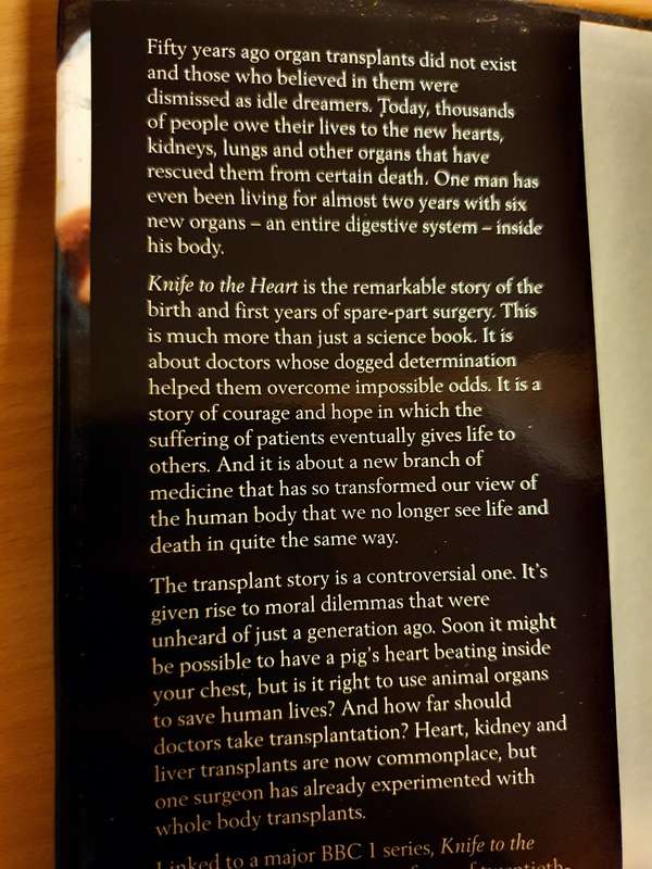 Knife to the Heart - The Story of Transplant Surgery: Tony Stark (Hardcover)
