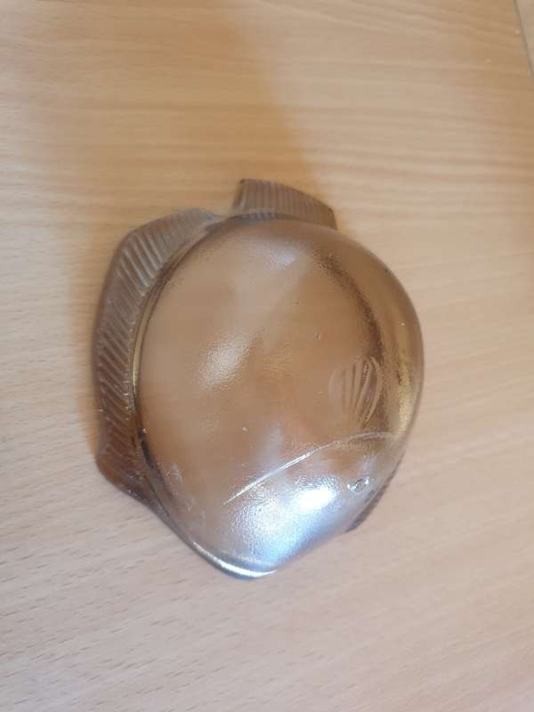 Set of 2 Vintage Glass Fish Shaped Bowls