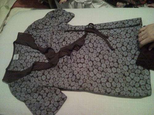 SIZE 32 OUTFIT FROM MILADYS - LONG BROWN PANTS+ MATCHING BLOUSE