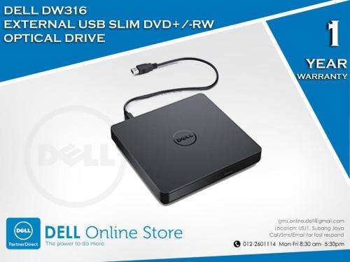 Dell USB Slim DVD +/- RW Drive - DW316