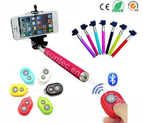 Details about  Extendable Handheld Selfie Stick Monopod + Bluetooth Shutter For iPhone Galaxy S