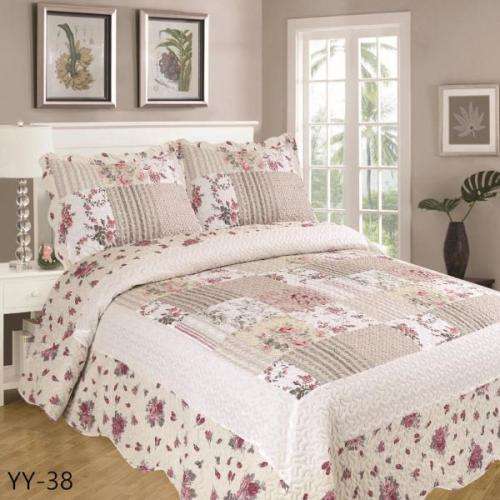 3PC QUILT SET FIT DOUBLE AND QUEEN BED