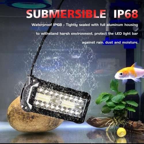 AUZKIN 7 Inches LED Light Bar Submersible driving lights 240W 24000lm LED Pods Spot Flood Combo Beam