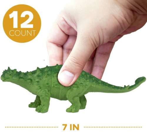 Li'l-Gen Dinosaur Toys for Boys and Girls 3 Years Old & Up - Realistic Looking 7" Dinosaurs, Pack of