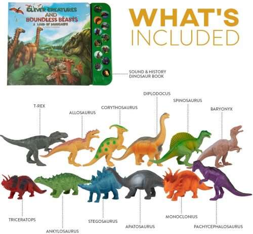 Li'l-Gen Dinosaur Toys for Boys and Girls 3 Years Old & Up - Realistic Looking 7" Dinosaurs, Pack of