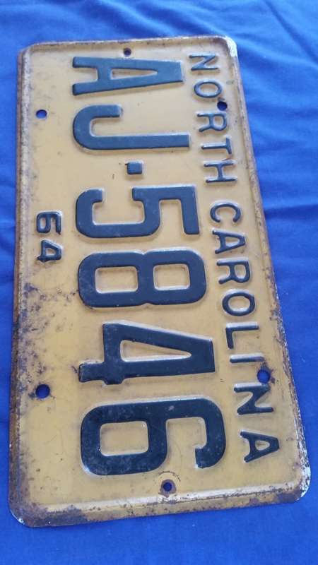North Carolina number plate