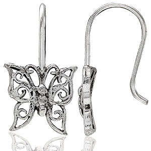 925 Sterling Silver Butterly Earrings
