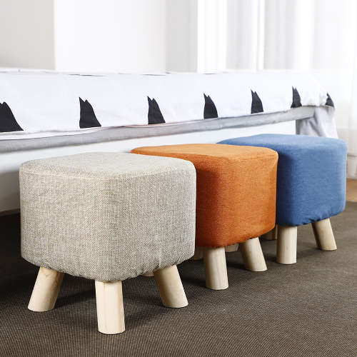 Kids Sofa Bench Wearing Shoes Stools Home Cloth Art Foot Stool